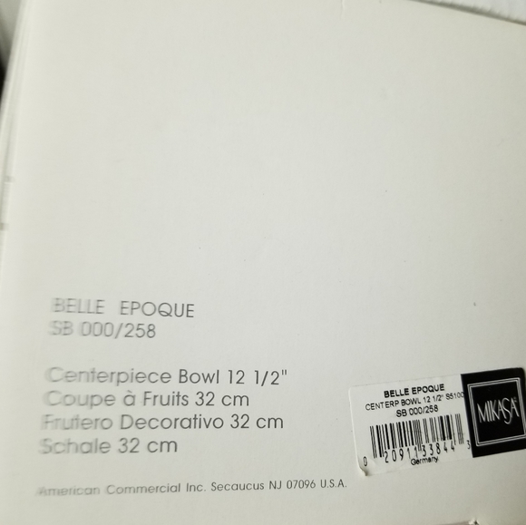 10057 NIB Mikasa Crystal Belle Epoque 11" Dish Bow - Picture 8 of 8
